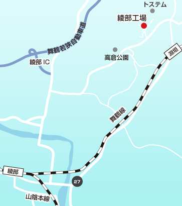 綾部工場　map